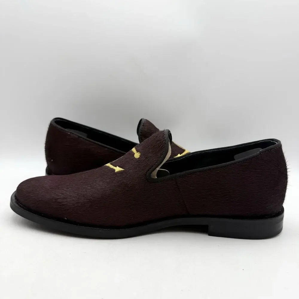 Sperry Mens Overlook Smoking Slipper Loafers Size 8 Brown Slip On Anchor NWOB